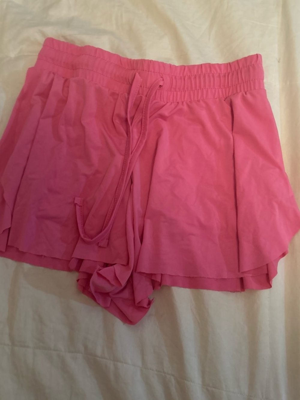 Lost Pink Layered Athletic Drawstring Shorts